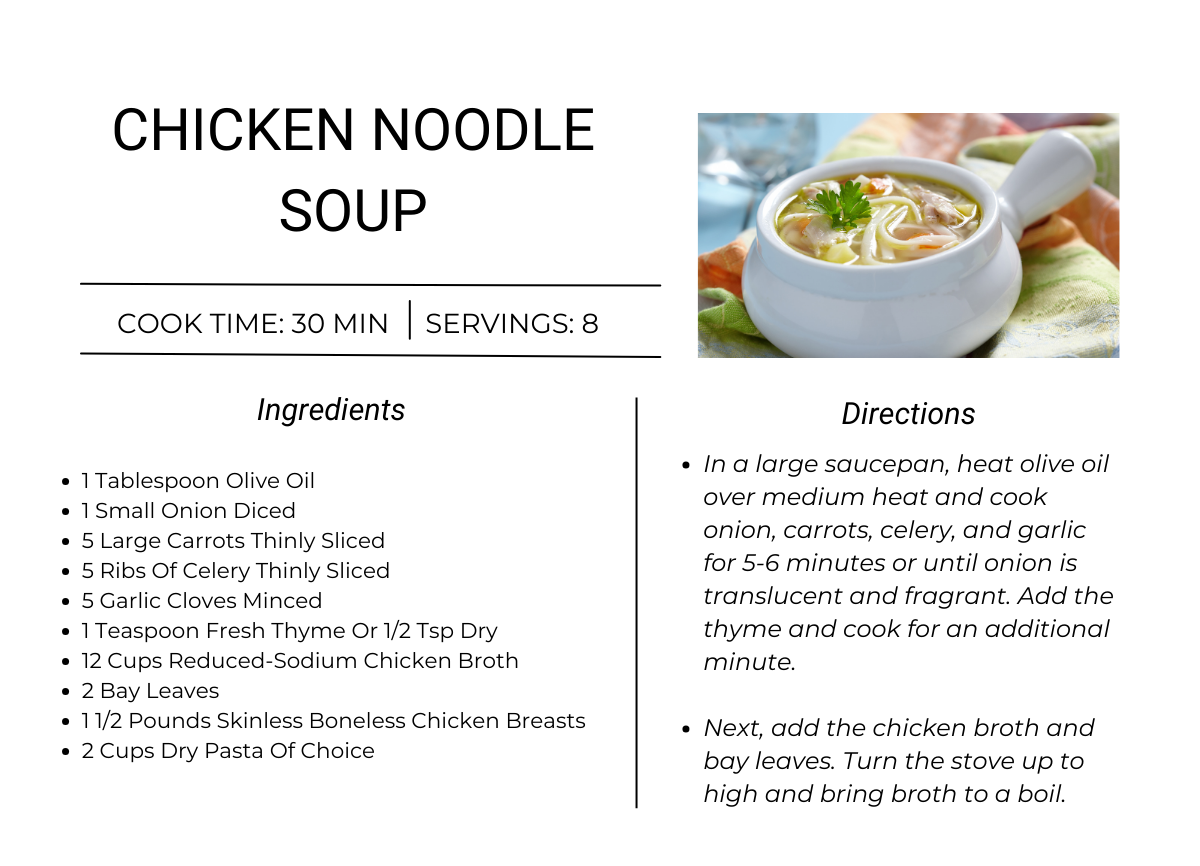 Chick Soup Recipe For Cold and Flu